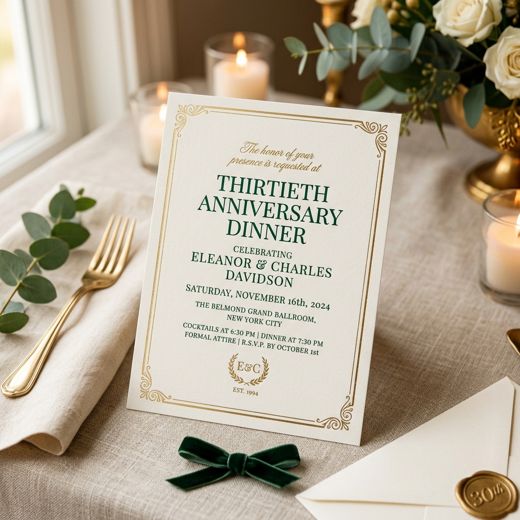 Anniversary invitation